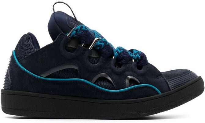 Lanvin Curb leren sneakers Blauw