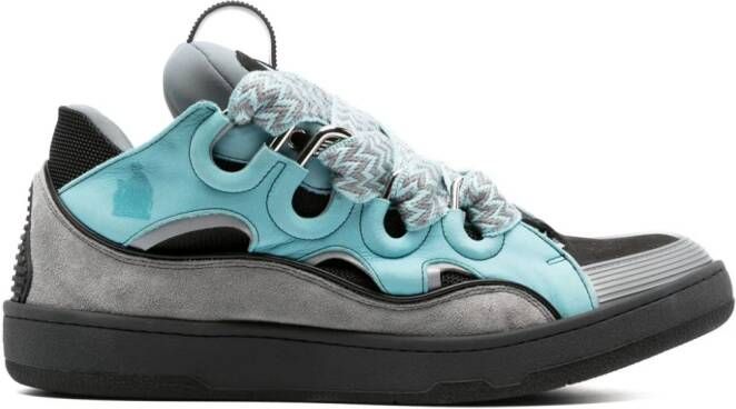 Lanvin Curb leren sneakers Blauw