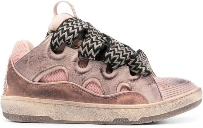 Lanvin Curb leren sneakers Roze