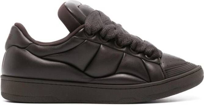 Lanvin Curb XL leren sneakers Bruin