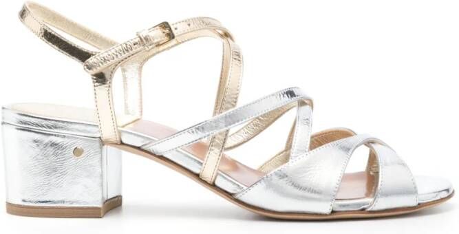 Laurence Dacade Janet 55 mm leren sandalen Zilver