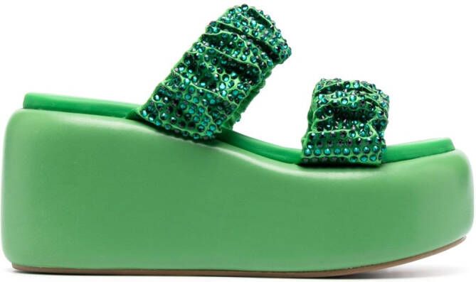 Le Silla Aiko verfraaide sandalen Groen