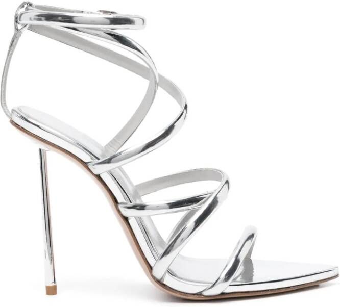 Le Silla Bella metallic sandalen Zilver