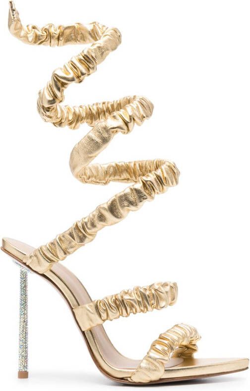 Le Silla Fedra leren sandalen Goud