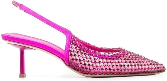 Le Silla Gilda pumps verfraaid met kristallen Roze