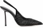 Le Silla Gilda pumps met mesh vlak Zwart - Thumbnail 1