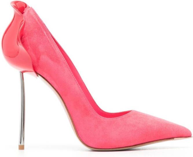 Le Silla Petalo suède pumps Rood