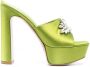 Le Silla Sandalen met plateauzool Groen - Thumbnail 2