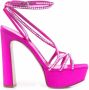 Le Silla Sandalen verfraaid met stras Roze - Thumbnail 1