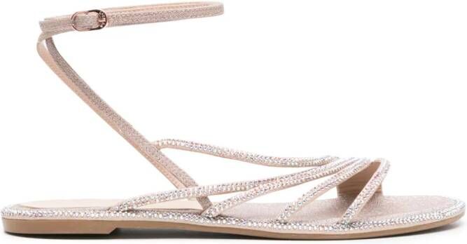 Le Silla Scarlet sandalen verfraaid met kristal Beige