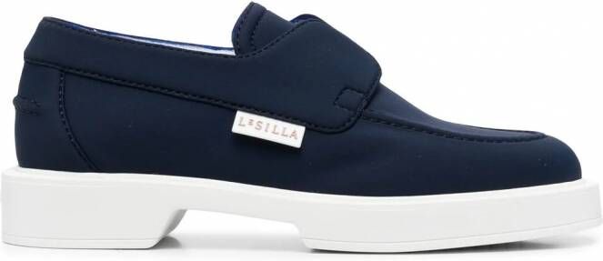 Le Silla Yacht leren loafers Blauw