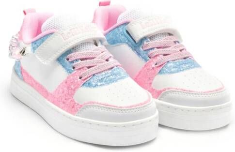 Lelli Kelly Leren sneakers met glitter Wit