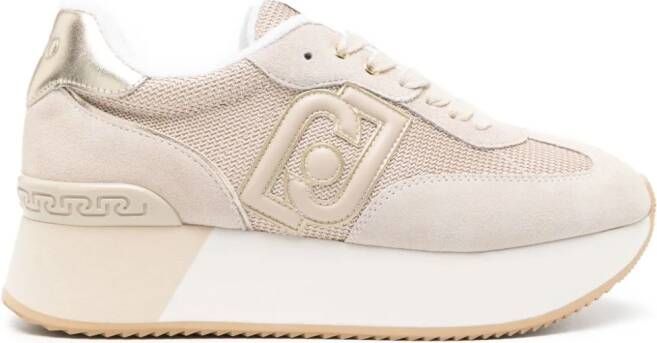 LIU JO Dreamy mesh sneakers Beige