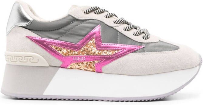 LIU JO Sneakers met plateauzool Beige