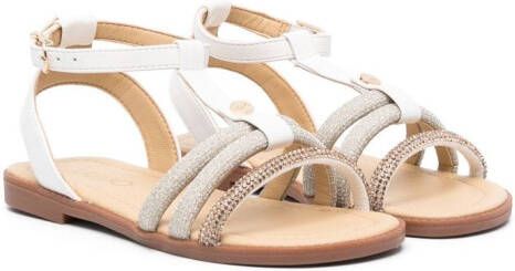 Liu Jo Kids Sandalen verfraaid met stras Wit