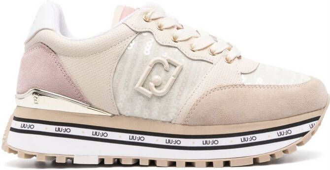 LIU JO Sneakers verfraaid met pailletten Beige