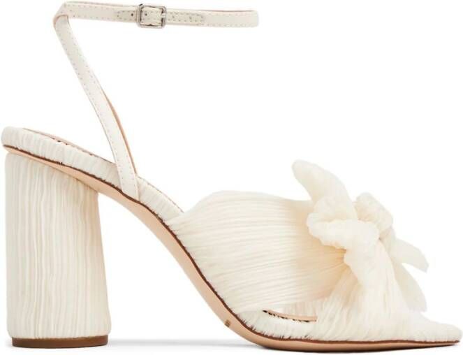 Loeffler Randall Camellia geplooide sandalen Beige