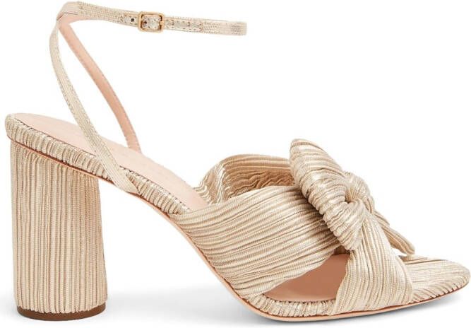 Loeffler Randall Camellia geplooide sandalen Goud