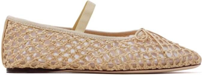 Loeffler Randall Losia raffia ballerina's Beige