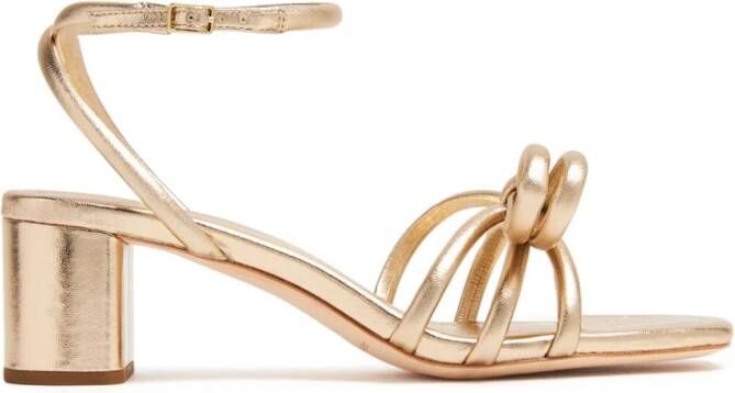 Loeffler Randall Mikel sandalen met plateauzool Goud