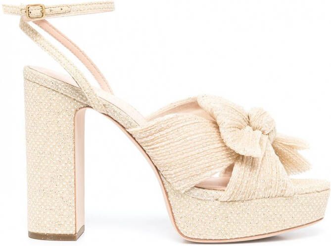 Loeffler Randall Natalia sandalen met strik Beige