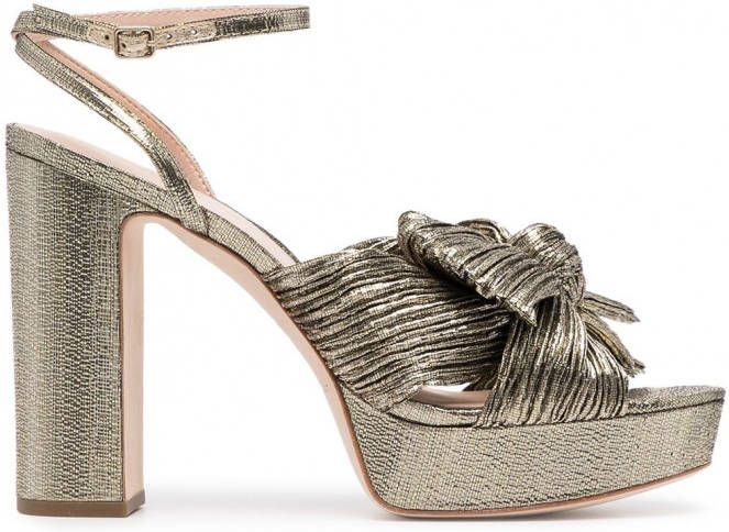 Loeffler Randall Sandalen met plateauzool Metallic