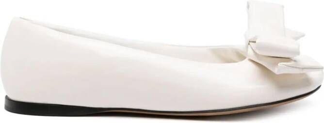 LOEWE Puffy ballerina's met strikdetail Wit