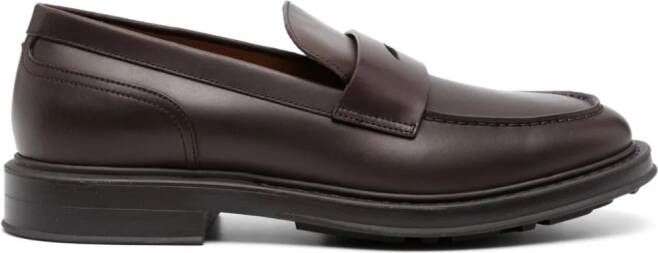 Loro Piana Travis leren loafers Bruin