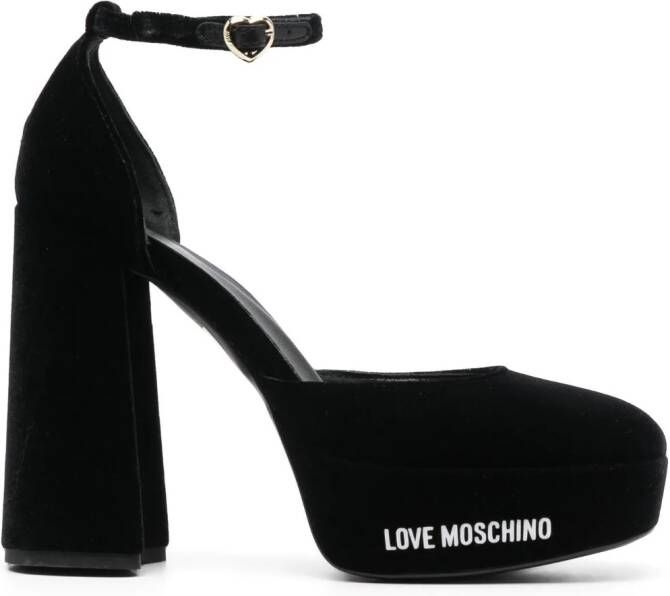 Love Moschino Fluwelen pumps Zwart