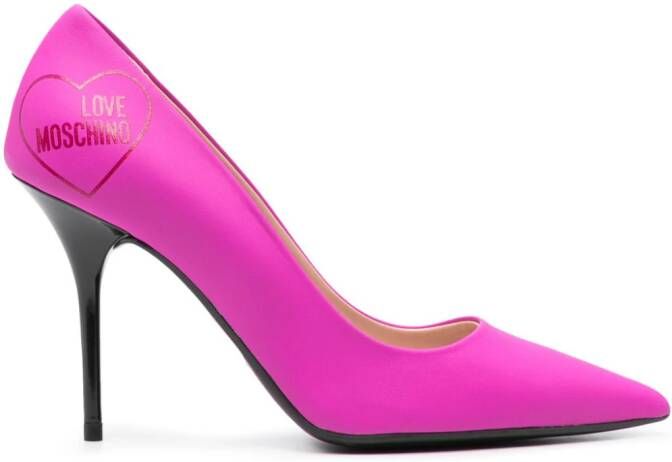 Love Moschino Leren pumps Roze