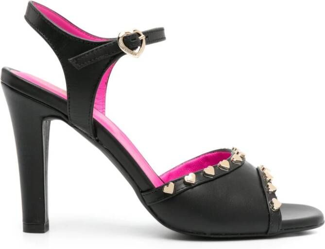 Love Moschino Leren sandalen Zwart