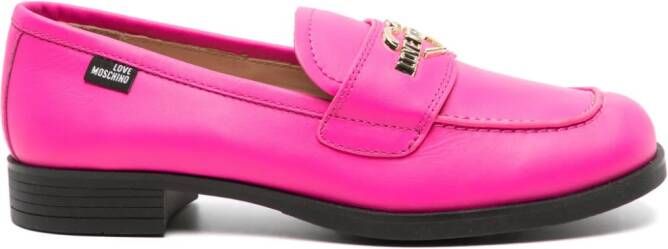 Love Moschino Pumps met logoplakkaat Roze