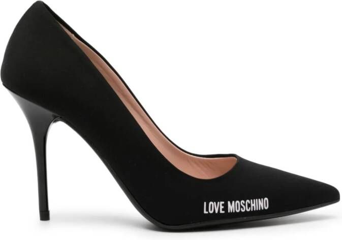 Love Moschino Pumps met logoprint Zwart