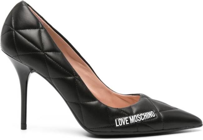 Love Moschino Pumps met logoprint Zwart