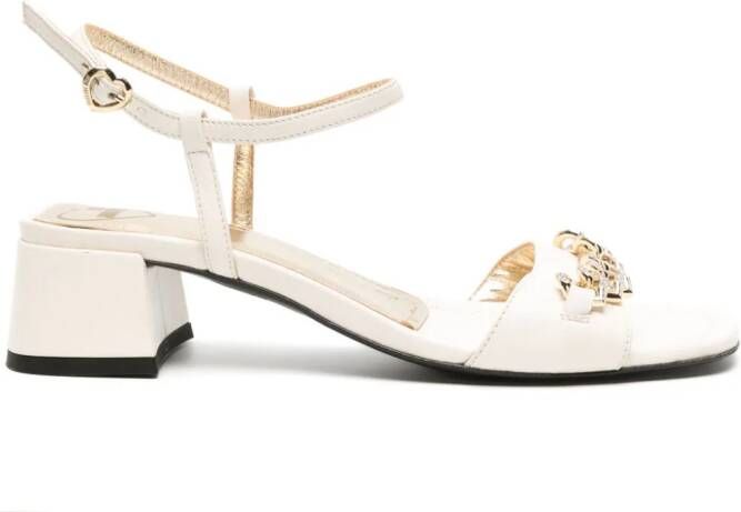 Love Moschino Sandalen met plateauzool Wit