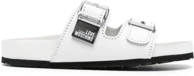 Love Moschino Sandalen verfraaid met studs Wit