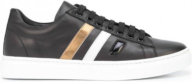 Madison.Maison 3 Stripe & Your Out leren sneakers Zwart