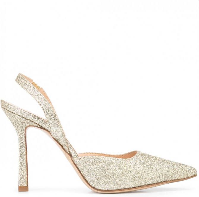 Madison.Maison Chanel pumps met glitter Goud