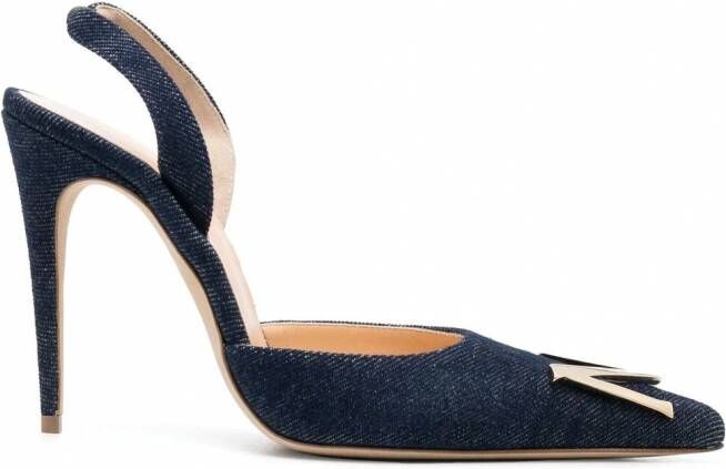 Magda Butrym Slingback pumps met puntige neus Blauw