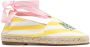 Maison Kitsuné Gestreepte espadrilles Geel - Thumbnail 1