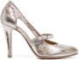 Maison Margiela 100mm lurex Mary-Jane pumps Zilver - Thumbnail 1