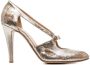 Maison Margiela 100mm metallic pumps met uitgesneden details Goud - Thumbnail 1