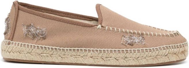 Maison Margiela Espadrilles met borduurwerk Bruin