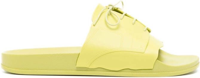 Maison Margiela Badslippers met veters Groen