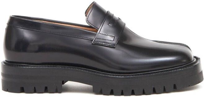 Maison Margiela Tabi leren loafers Zwart