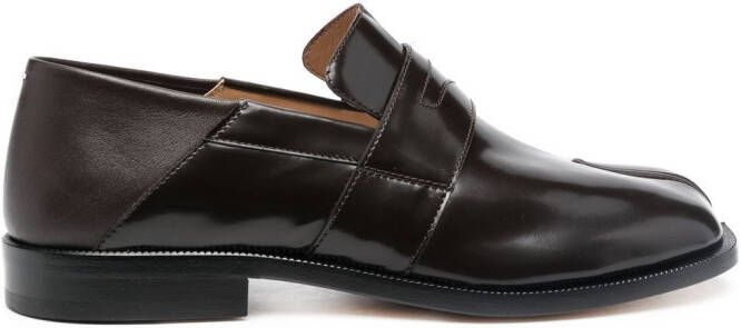 Maison Margiela Tabi leren loafers Bruin