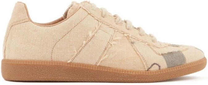 Maison Margiela Replica low-top leren sneakers Beige