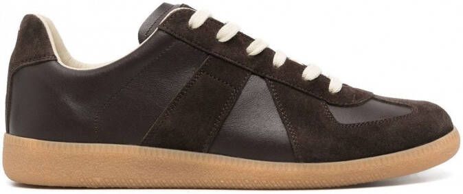 Maison Margiela Replica low-top leren sneakers Bruin