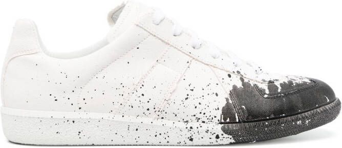 Maison Margiela Replica Paint-Splatter low-top sneakers White