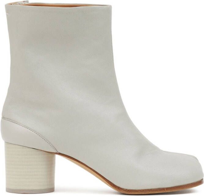 Maison Margiela Tabi 60mm leren enkellaarzen Beige